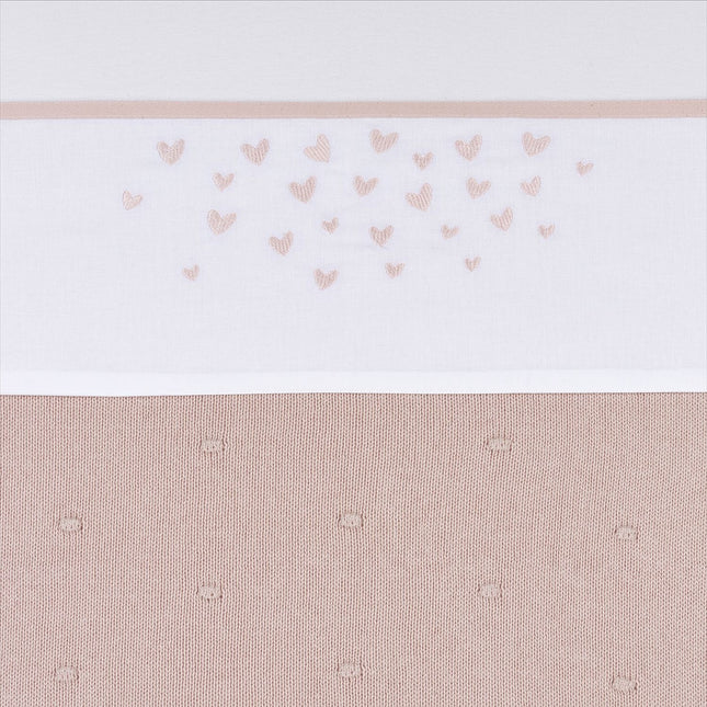 Meyco Prześcieradło na łóżko Hearts Soft Pink 100X150cm