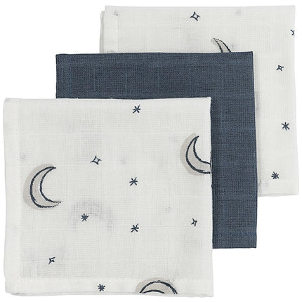 Ściereczka do ust Meyco Moon 3-Pack Hydrophilic Indigo 30X30cm