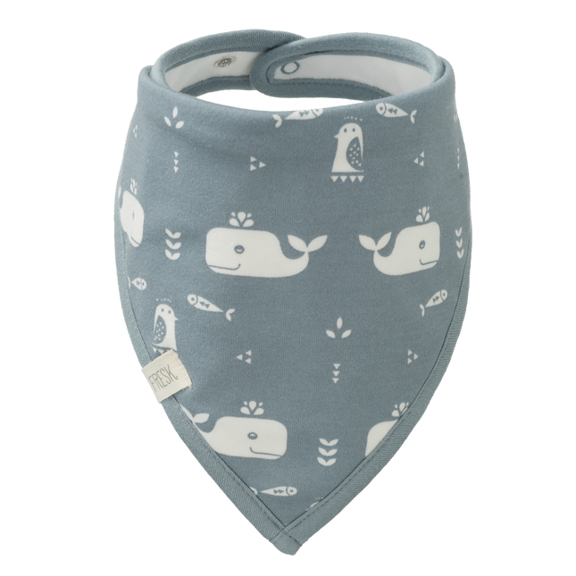 Fresk Bib Bandana Whale Blue Fog