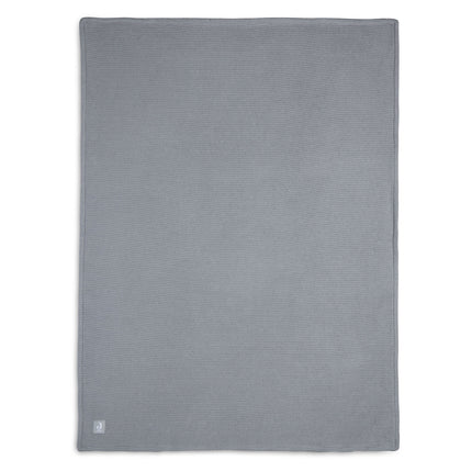 Jollein Koc do łóżka Basic Knit Stone Grey/Fleece 100x150cm