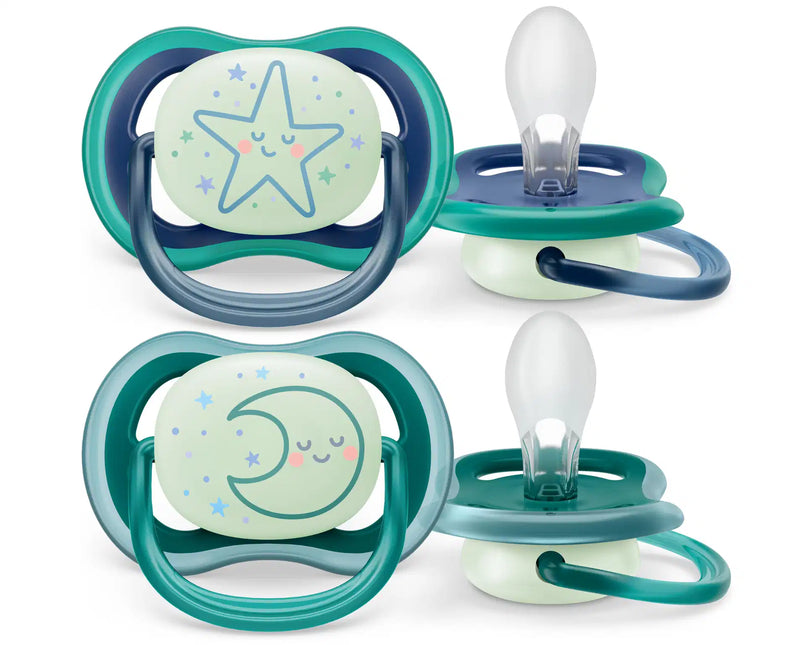 Smoczek Philips Avent +6 miesięcy Air Night Star/Moon