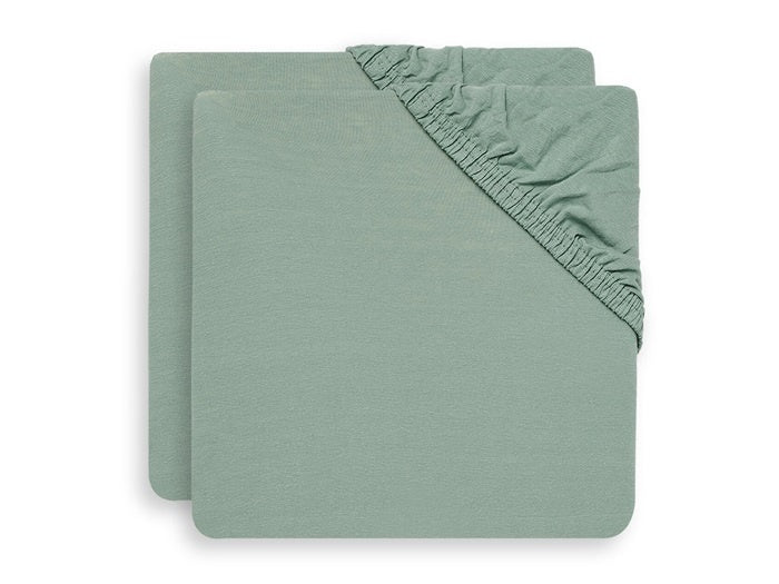 Jollein Prześcieradło Jersey Box Materac Ash Green 75x95cm