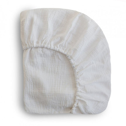 Prześcieradło Mushie Fitted Sheet Small White