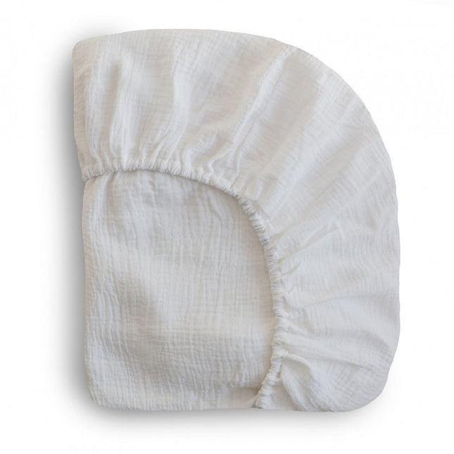 Prześcieradło Mushie Fitted Sheet Small White