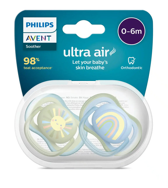 Smoczek Philips Avent +0 miesięcy Air Sun Rainbow Mix