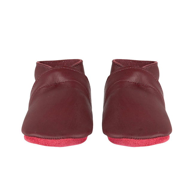 Baby Dutch Baby Shoes Plain Bordeaux Red