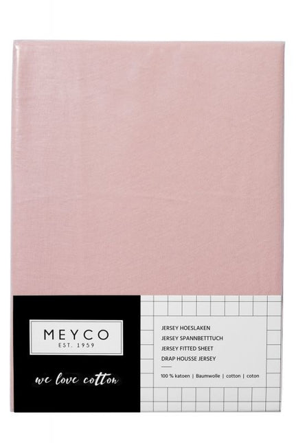 Meyco Prześcieradło Jersey Old Pink 60x120cm