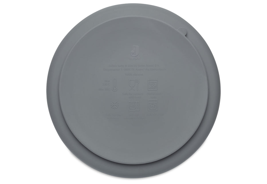 Jollein Baby Plate Silicone Storm Grey