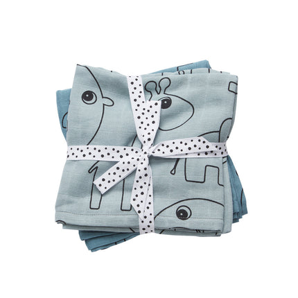 Done by Deer Swaddle Cloth Blue 2szt