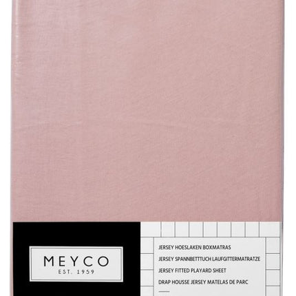 Meyco Prześcieradło Jersy Box Materac Old Pink 75x95cm