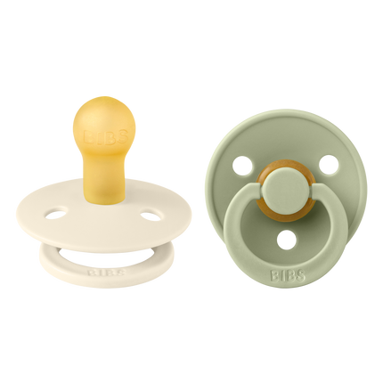 BIBS Smoczek rozmiar 1 kość słoniowa/szałwia 2szt.
