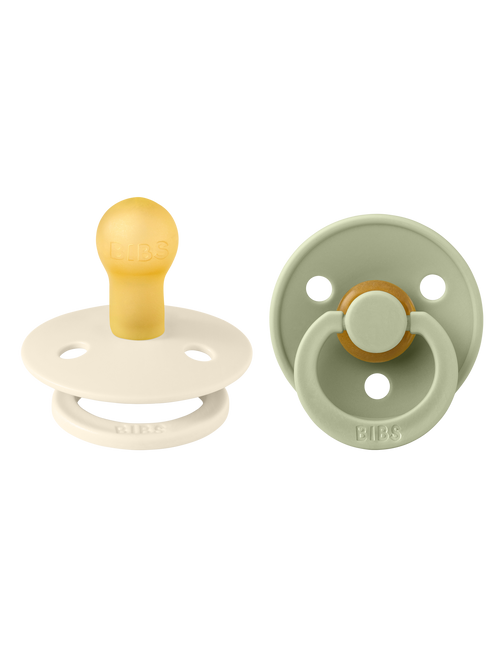 BIBS Smoczek rozmiar 1 kość słoniowa/szałwia 2szt.