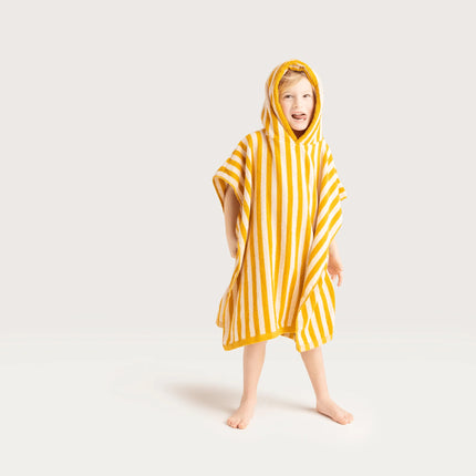 Swim Essentials Bathcape Baby Luxe Beach Yellow Stiped