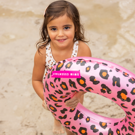 Dziecięca opaska do pływania Swim Essentials Leopard Print Pink 55Cm