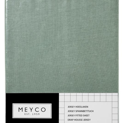 Meyco Prześcieradło Jersey Stone Green 40x80/90 cm