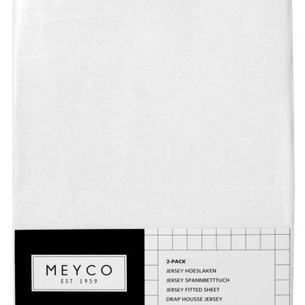 Meyco Prześcieradło Jersey White 40x80/90 cm 2szt.