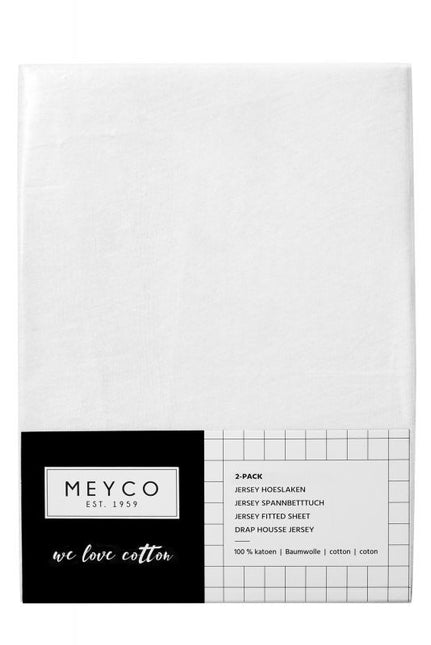 Meyco Prześcieradło Jersey White 40x80/90 cm 2szt.