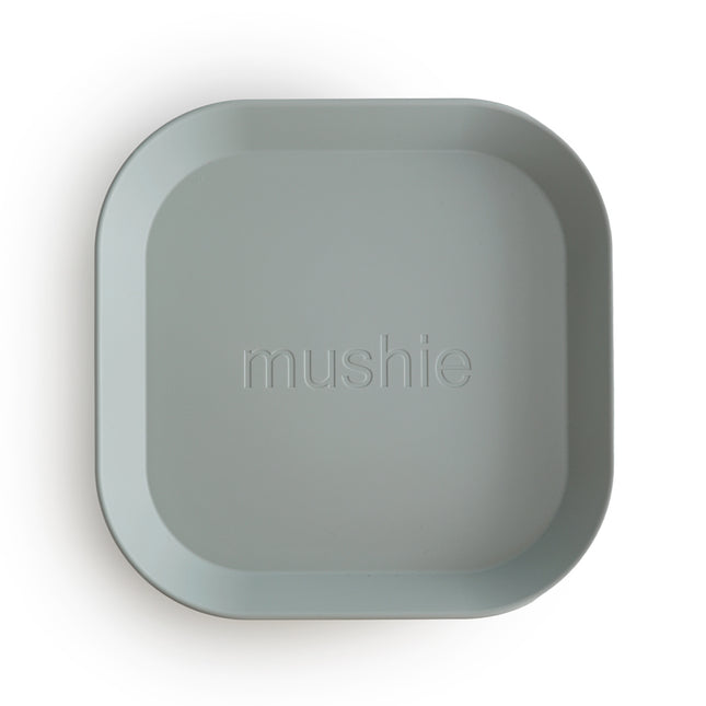 Mushie Baby Plate Square Sage 2szt.