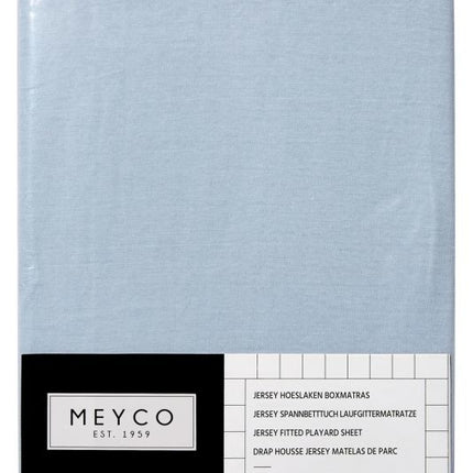 Meyco Prześcieradło Jersy Box Materac Jasnoniebieski 75x95cm