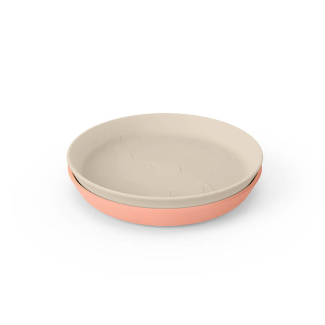 Done by Deer Baby Plate Set Raffi Sand/Coral