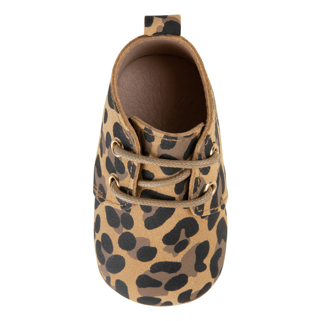 Dziecięce buty holenderskie ze sznurowadłami Leopard