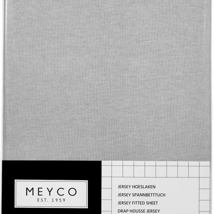 Meyco Prześcieradło Jersey Jasnoszare 70x140/150 cm