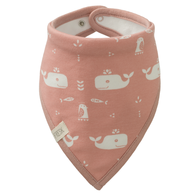 Fresk Bib Bandana Whale Mellow Rose