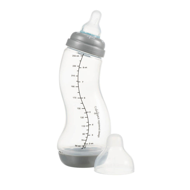 Difrax S-bottle 123 Transparent/Grey 250ml