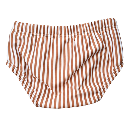 Dziecięce spodenki kąpielowe Slipstop Cognac Stripe Girl