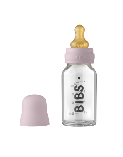 BIBS Butelka dla niemowląt szklana 110ml Dusky Lilac