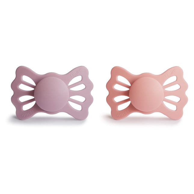 Smoczek uspokajający Frigg Rozmiar 2 Lucky Pretty Peach/Primrose Silicone 2-Pack