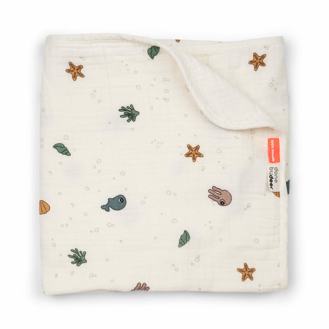 Done by Deer Wrap Blanket Baby Sea Friends Beige 100cm