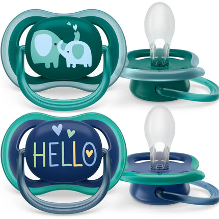 Smoczek Philips Avent +18 miesięcy Air Elephant/Text