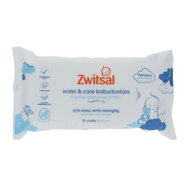 Zwitsal Baby Wipes Water & Care 75St