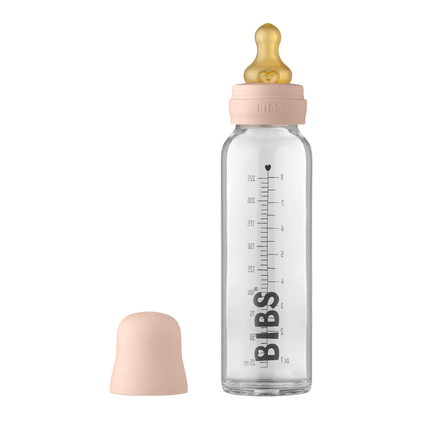 BIBS Butelka dla niemowląt szklana 225ml Blush