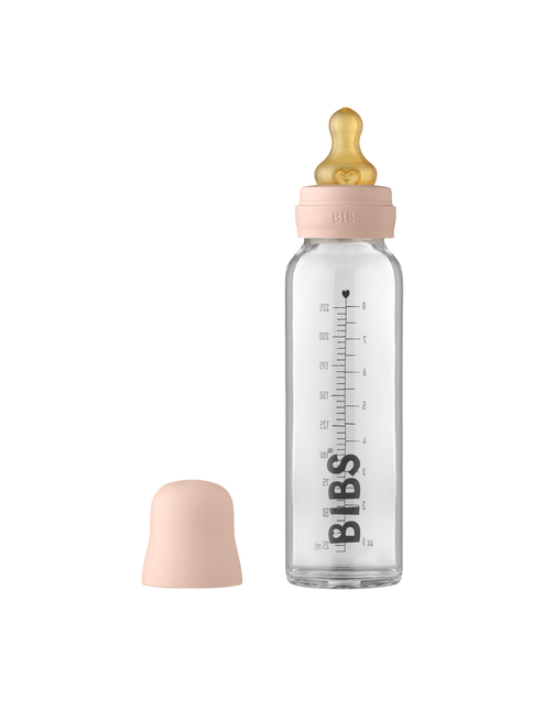 BIBS Butelka dla niemowląt szklana 225ml Blush