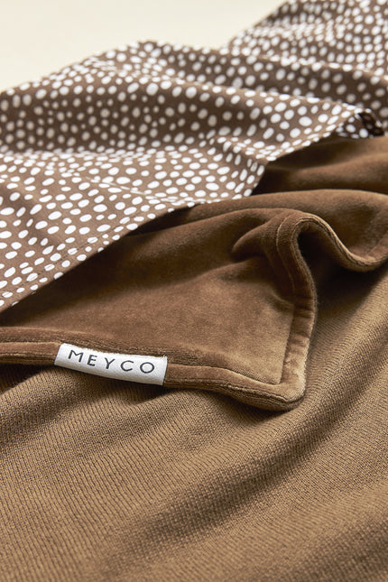 Kocyk do kołyski Meyco Velvet Knit Basic Chocolate