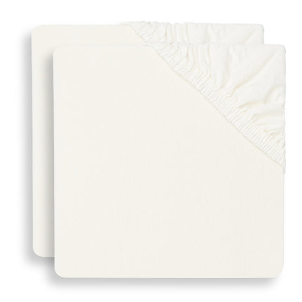 Jollein Prześcieradło Jersey Ivory 60x120cm 2szt