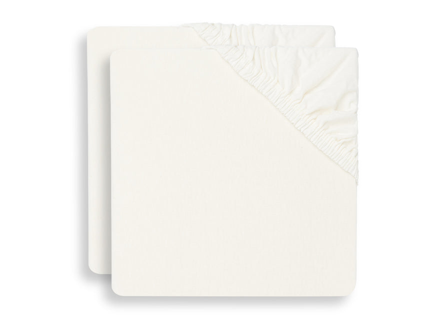 Jollein Prześcieradło Jersey Ivory 60x120cm 2szt