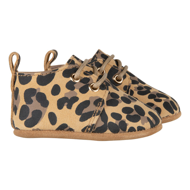 Dziecięce buty holenderskie ze sznurowadłami Leopard