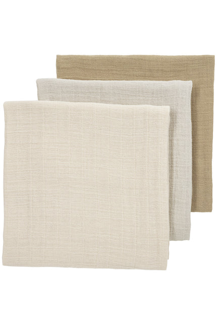 Meyco Hydrophilic Cloth 3-Pack Soft Sand/Greige/Taupe 70X70cm