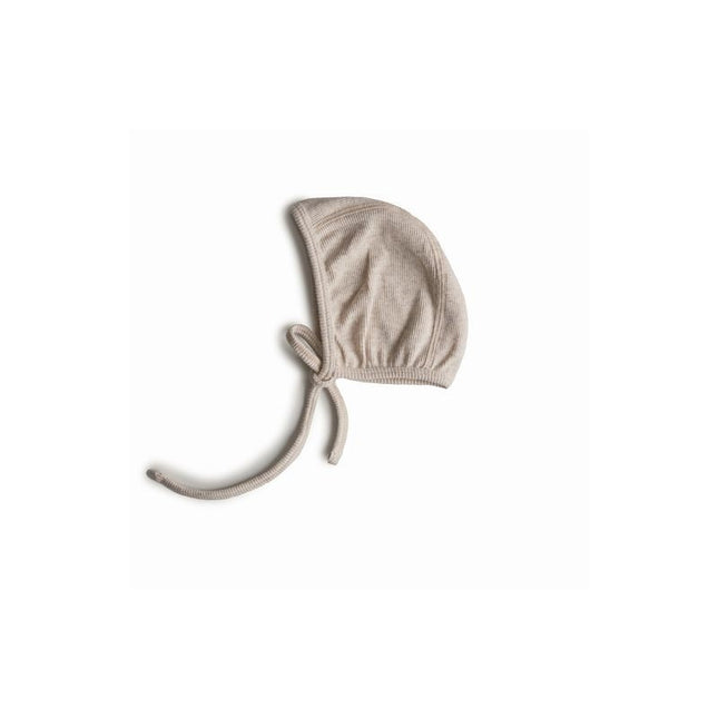 Mushie Baby Hat Bonnet Beige Melange