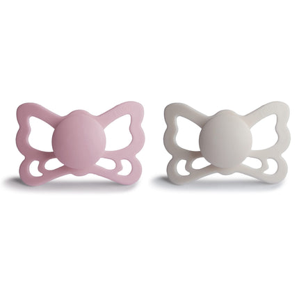 Frigg Smoczek Rozmiar 2 Butterfly Primrose/Silver Grey Silicone 2-Pack