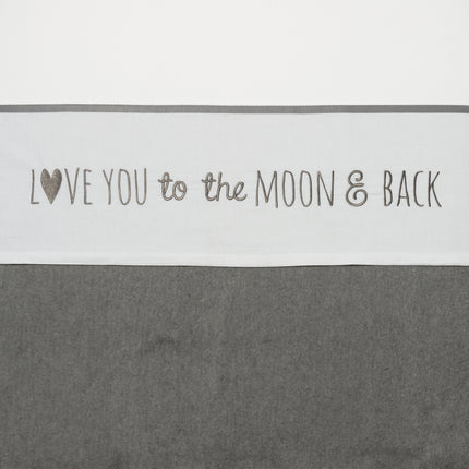 Prześcieradło na łóżko Meyco Love You To The Moon & Back Grey