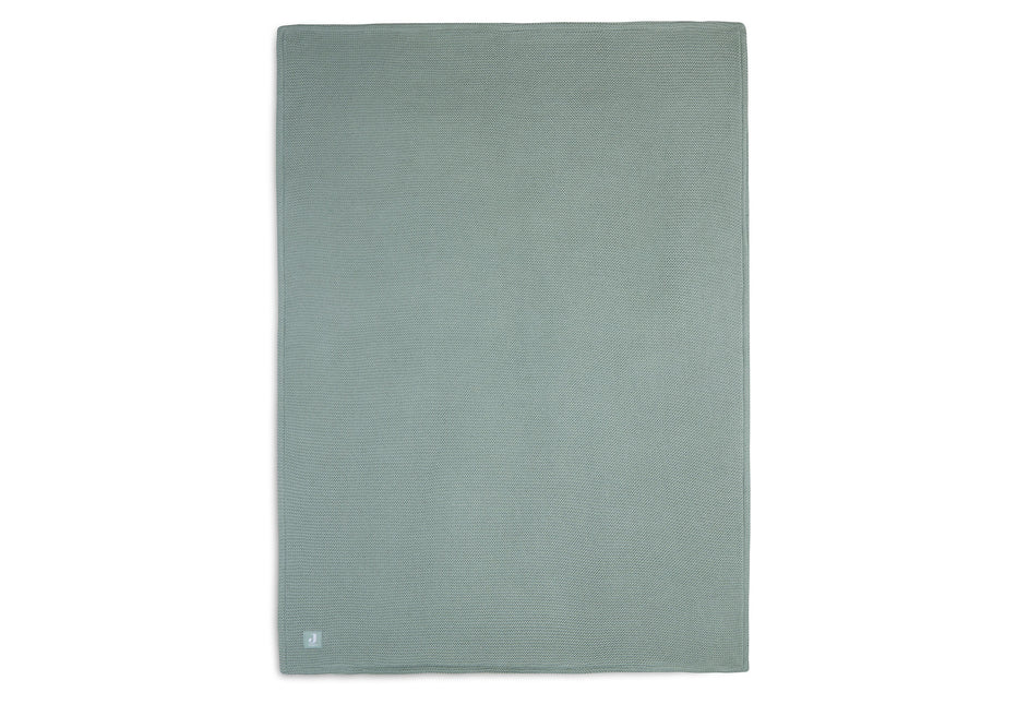 Jollein Koc do łóżka Basic Knit Forest Green/Fleece 100x150cm