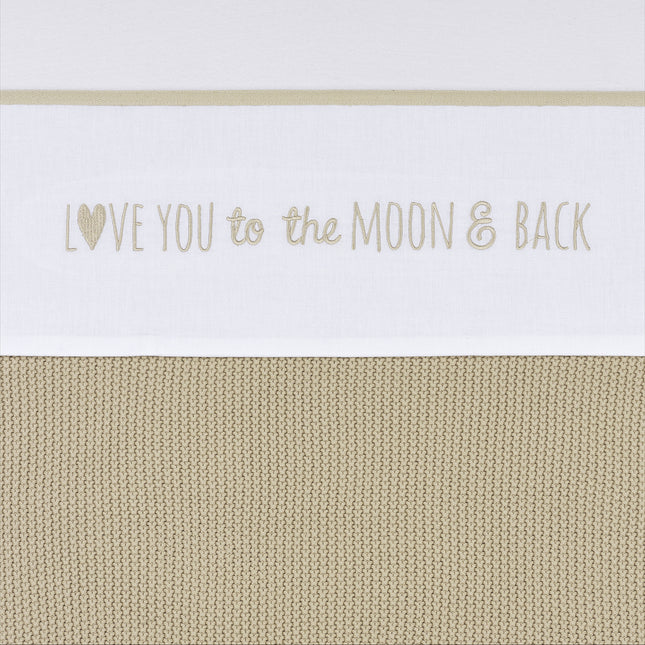 Meyco Ręcznik do kołyski Love You To The Moon & Back Sand 75X100cm