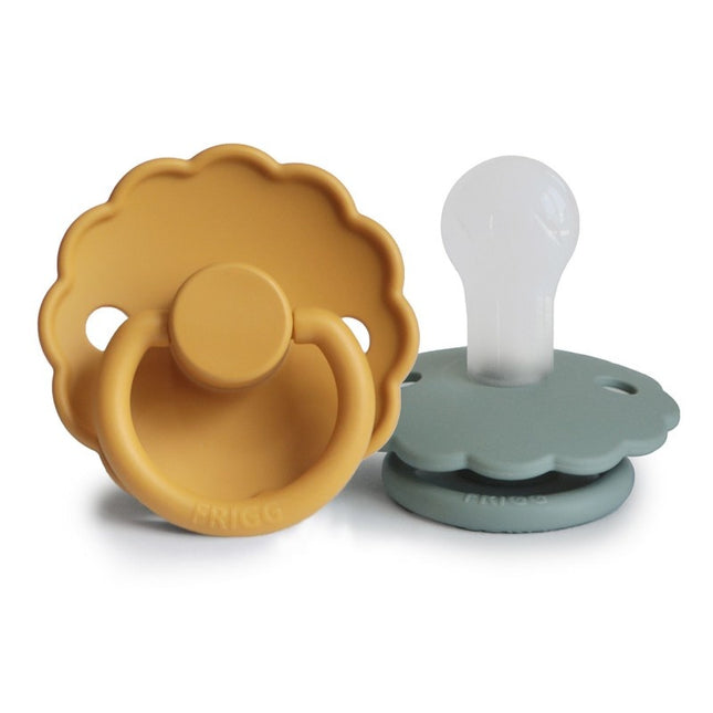 Frigg Smoczek Rozmiar 1 Daisy Honey Gold/Lily Pad Silicone 2-Pack