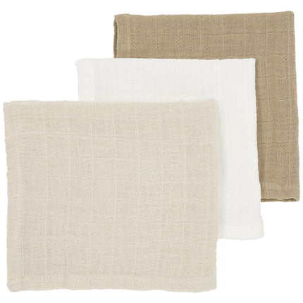 Ściereczka do ust Meyco 3-Pack Offwhite/Soft Sand/Taupe 30X30cm