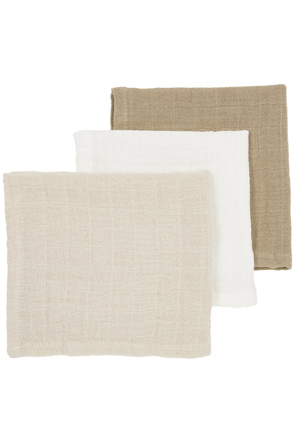 Ściereczka do ust Meyco 3-Pack Offwhite/Soft Sand/Taupe 30X30cm