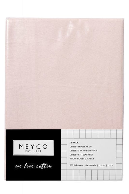 Meyco Prześcieradło Jerseyich Pink 40x80/90 cm 2szt.